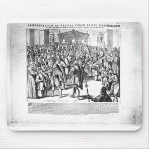 Henri IV  curing the sufferers of scrofula Mouse Pad
