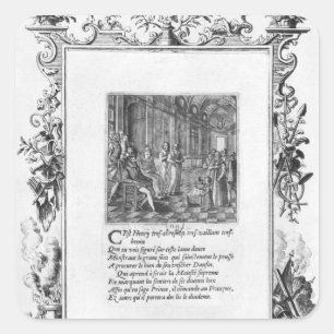 Henri IV King of France and Navarre teaching Square Sticker