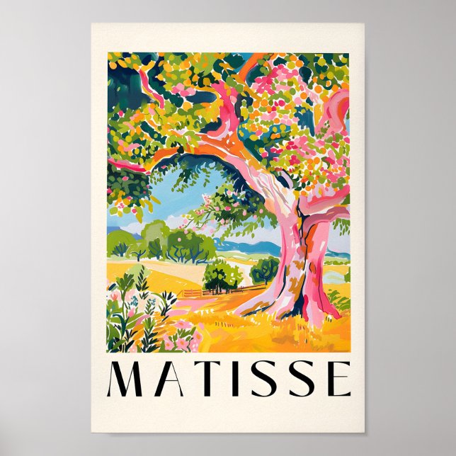 Henri Matisse Print, Oak Tree Art, Landscape Paint Poster (Front)
