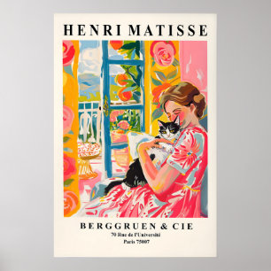 Henri Matisse Print Woman with Cat, Mid-Century