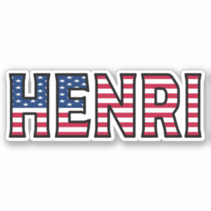 Henri Name Vorname USA Sticker Stickerset