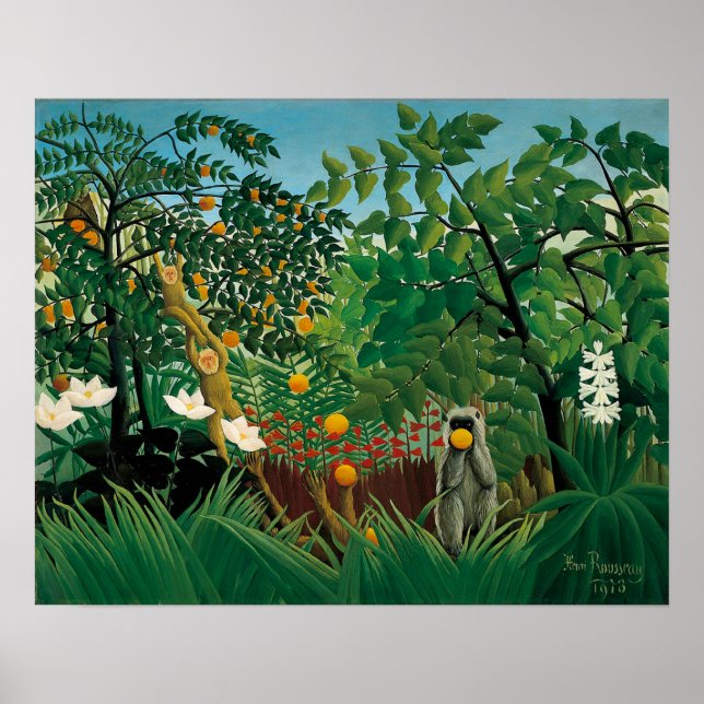 Henri Rousseau Affiche du paysage exotique (Devant)