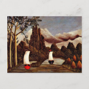 Henri Rousseau art: The Banks of the Oise Postcard