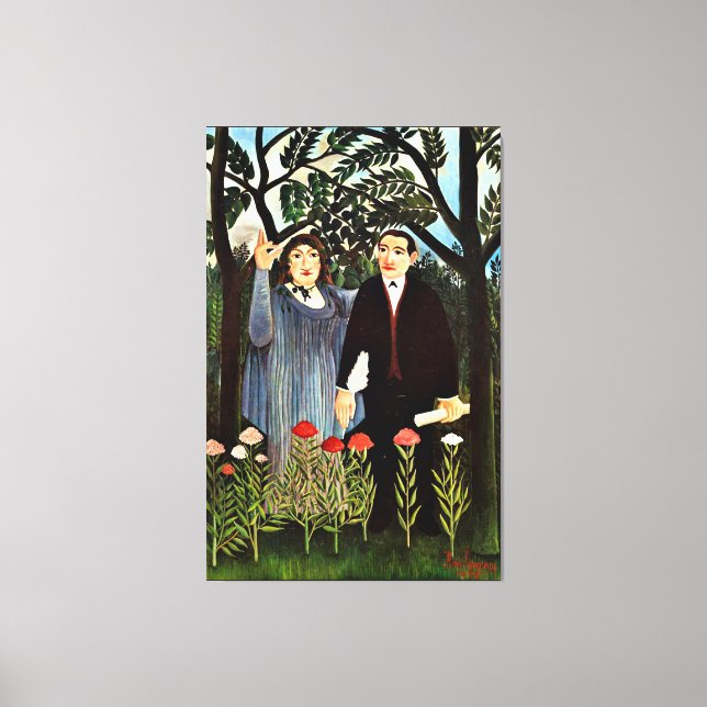 Henri Rousseau art, The Muse Inspiring the Poet Canvas Print (Front)