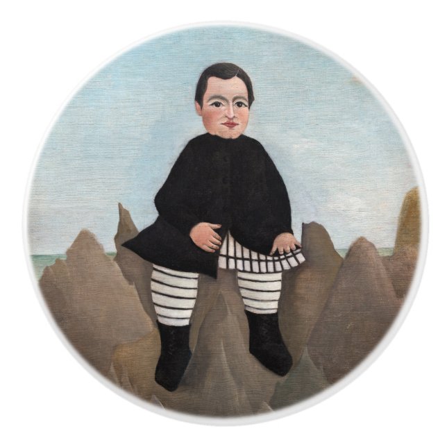 Henri Rousseau - Boy on the Rocks Ceramic Knob (Front)