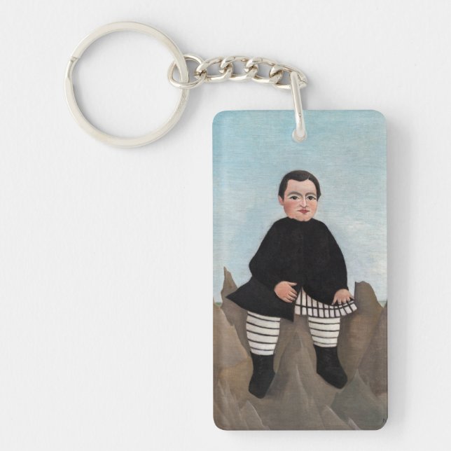 Henri Rousseau - Boy on the Rocks Keychain (Front)