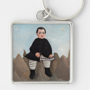 Henri Rousseau - Boy on the Rocks Keychain