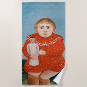 Henri Rousseau - Child with a Doll Beach Towel