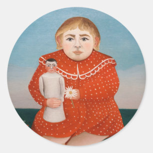 Henri Rousseau - Child with a Doll Classic Round Sticker