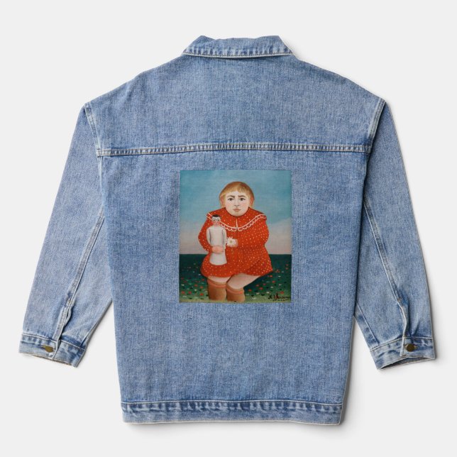 Henri Rousseau - Child with a Doll Denim Jacket (Back)