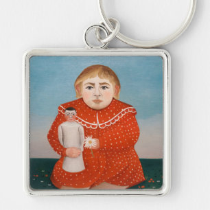 Henri Rousseau - Child with a Doll Keychain