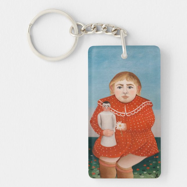 Henri Rousseau - Child with a Doll Keychain (Front)