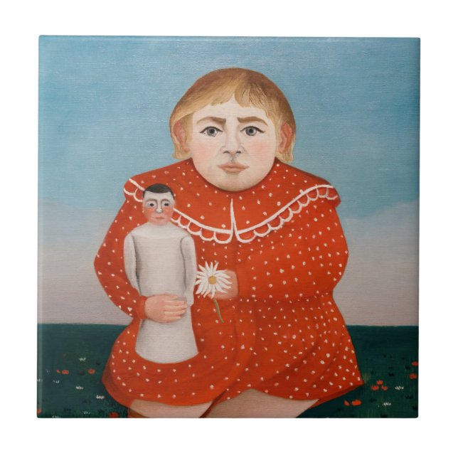Henri Rousseau - Child with a Doll Tile (Front)