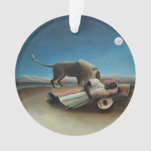 Henri Rousseau Dormir Gitan Lion Peinture