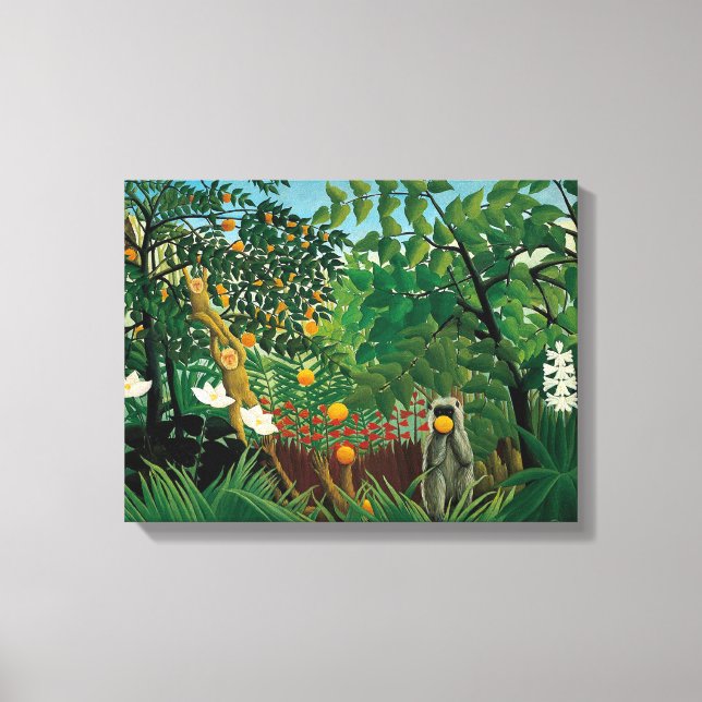 Henri Rousseau Exotic Landscape Canvas Print (Front)