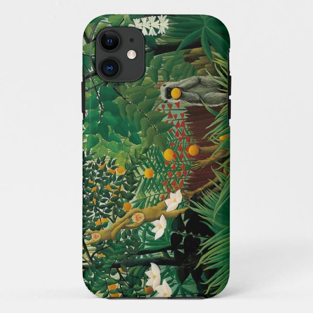 Henri Rousseau Exotic Landscape iPhone Case (Back)