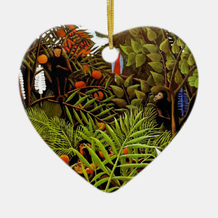 Henri Rousseau - Exotic Landscape Jungle Art Ceramic Ornament