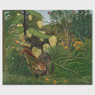 Henri Rousseau - Fight between Tiger and Buffalo Wrapping Paper