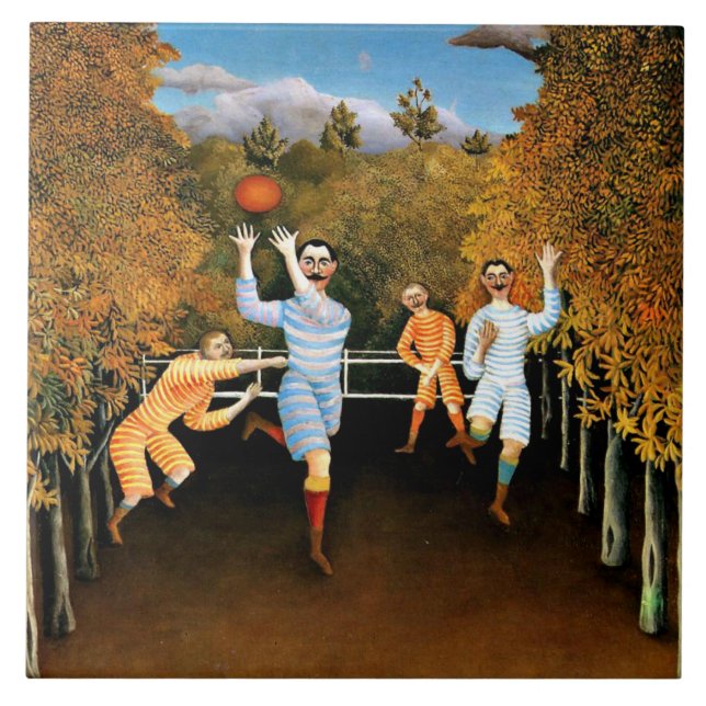 Henri Rousseau - Football Players Tile (Front)