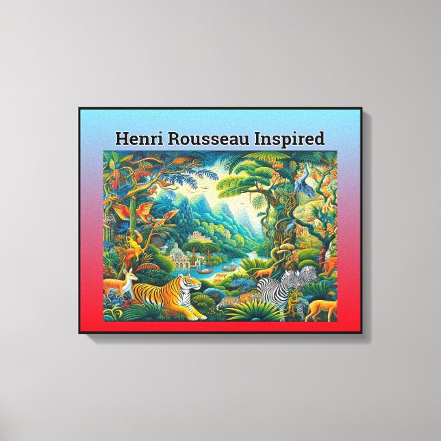 Henri Rousseau Inspired Canvas Print (Front)