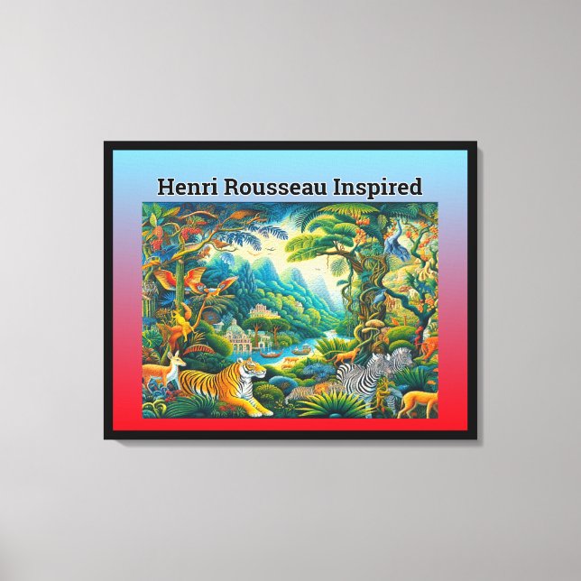 Henri Rousseau Inspired Canvas Print (Front)