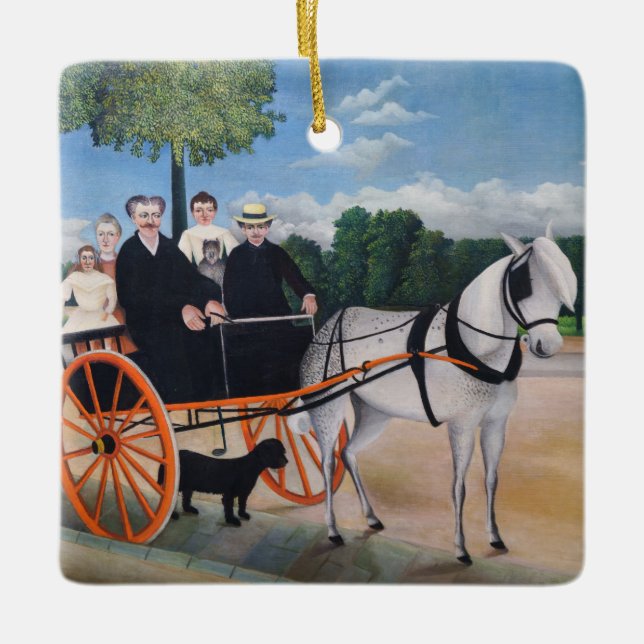 Henri Rousseau - La Carriole du pere Junier Ceramic Ornament (Front)