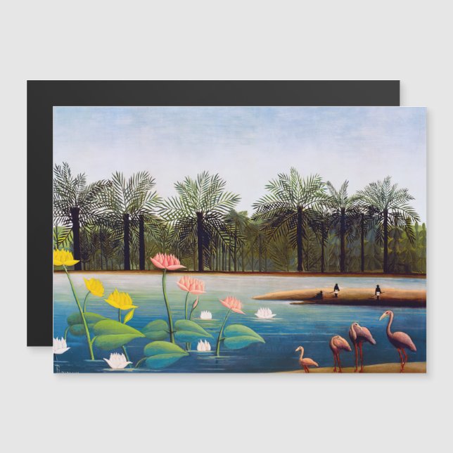 Henri Rousseau - La carte magnétique des Flamants  (Devant / Derrière)