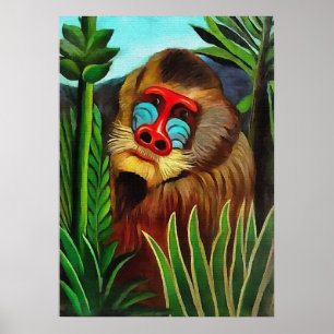 Henri Rousseau - Mandrill in the Jungle Poster
