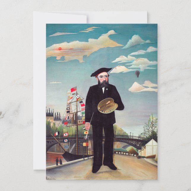 Henri Rousseau - Myself Portrait-Landscape Invitation (Front)