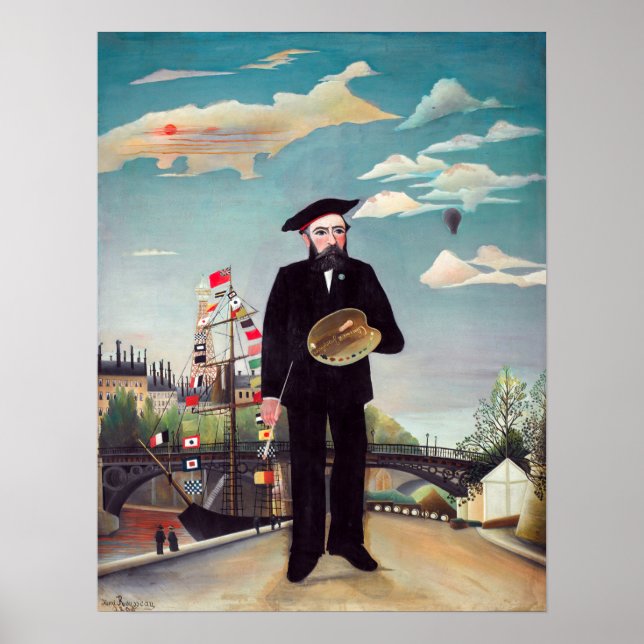 Henri Rousseau - Myself Portrait Landscape Poster (Front)