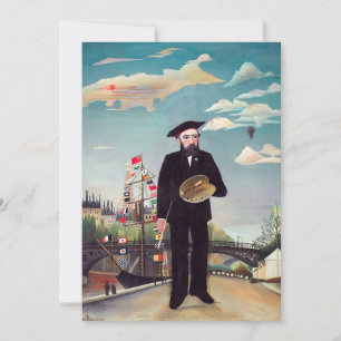 Henri Rousseau - Myself Portrait-Landscape Thank You Card