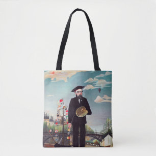 Henri Rousseau - Myself Portrait-Landscape Tote Bag