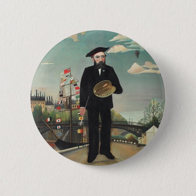 Henri Rousseau Painting 2 Inch Round Button (Front)