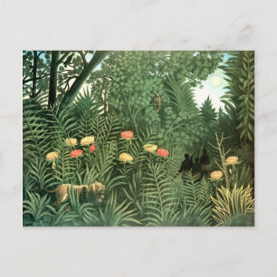 Henri Rousseau Painting Postcard