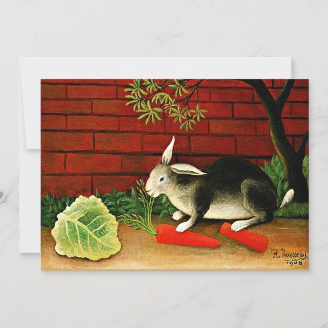 Henri Rousseau painting, Rabbit Card (Front)