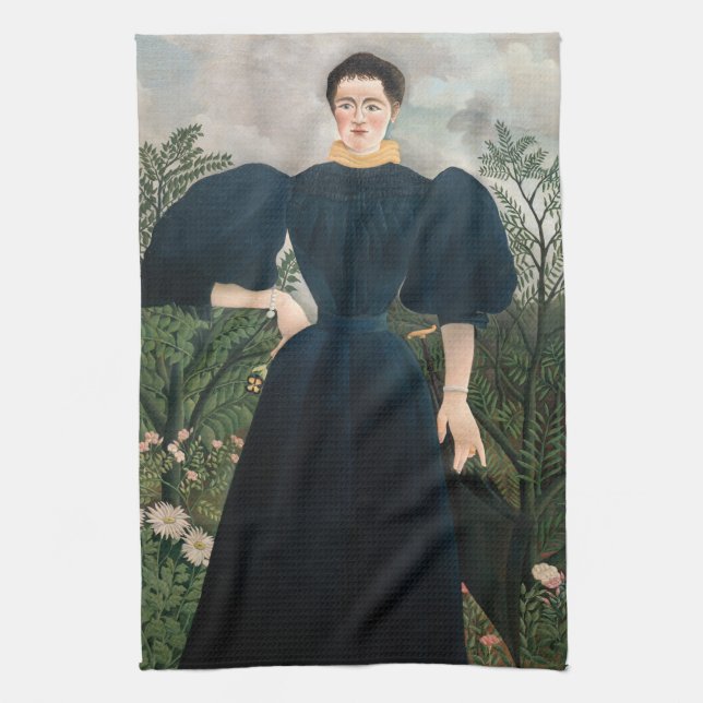 Henri Rousseau - Portrait of Madame M. Kitchen Towel (Vertical)