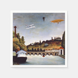 Henri Rousseau - Sevres bridge & hills of Clamart Napkin
