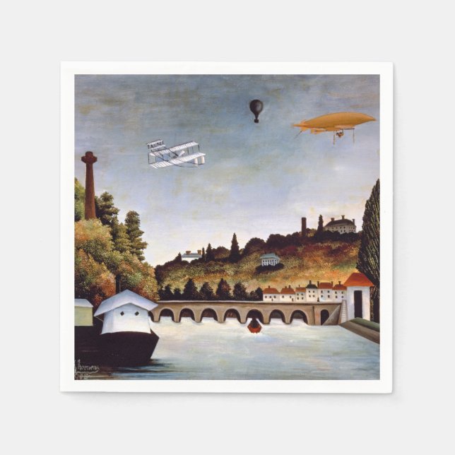 Henri Rousseau - Sevres bridge & hills of Clamart Napkin (Front)