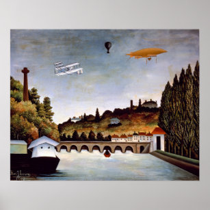 Henri Rousseau - Sevres bridge & hills of Clamart Poster