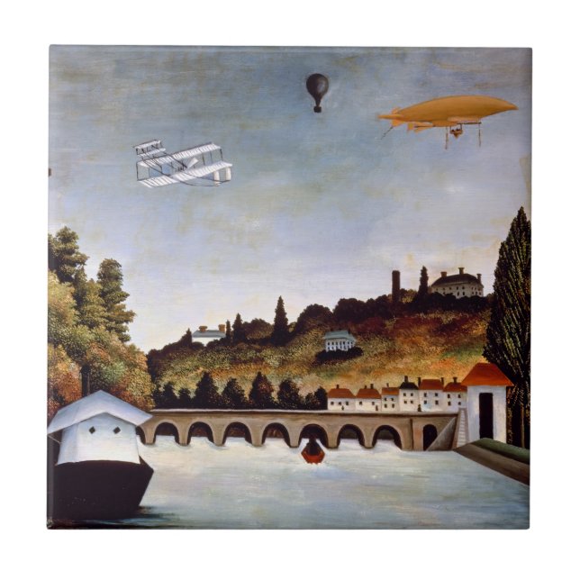 Henri Rousseau - Sevres bridge & hills of Clamart Tile (Front)