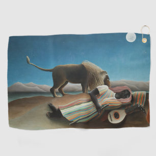 Henri Rousseau Sleeping Gypsy Lion Painting Golf Towel