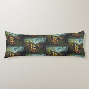 Henri Rousseau Struggle between Tiger and Bull Body Pillow