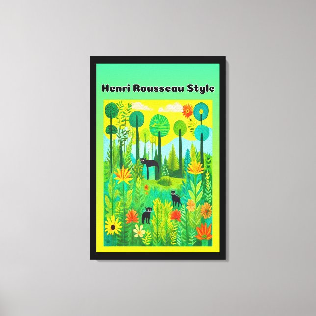 Henri Rousseau Style Canvas Print (Front)
