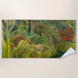Henri Rousseau - Surprised! Beach Towel