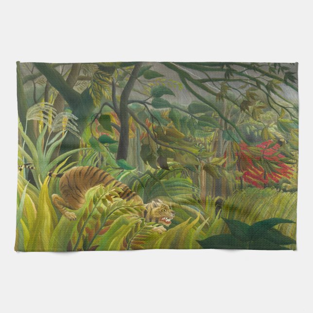 Henri Rousseau - Surprised! Kitchen Towel (Horizontal)