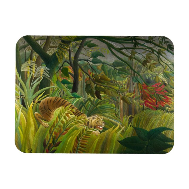 Henri Rousseau - Surprised! Magnet (Horizontal)
