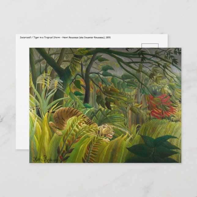 Henri Rousseau - Surprised! Postcard (Front/Back)