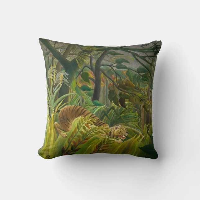 Henri Rousseau - Surprised! Throw Pillow (Front)