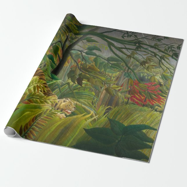Henri Rousseau - Surprised! Wrapping Paper (Unrolled)