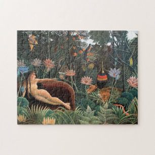 Henri Rousseau The Dream Jungle Flowers Surrealism Jigsaw Puzzle